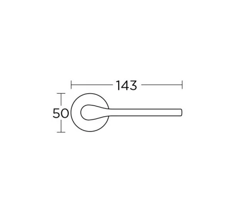 Prabangi durų rankena Convex SERIES 1515, matinė juoda