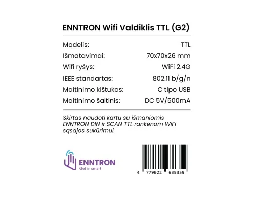 Enntron WiFi valdiklis TTL