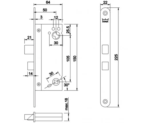 Spyna Dormakaba DL 712