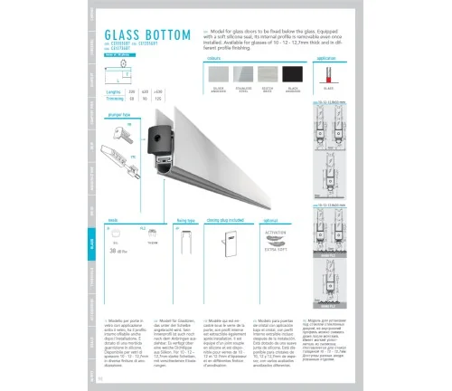 Automatinis slenkstis CCE GLASS BOTTOM