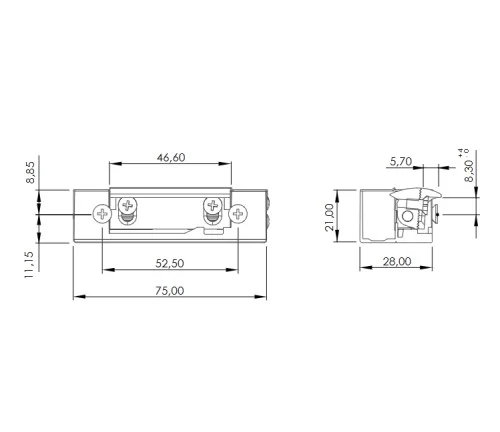 Elektromechaninė atvirkštinio veikimo 45NF-512 sklendė