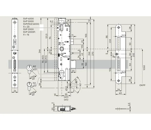 Dormakaba SVZ 6000 (6xxx) - solenoidinė spyna